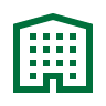 Green icon of building